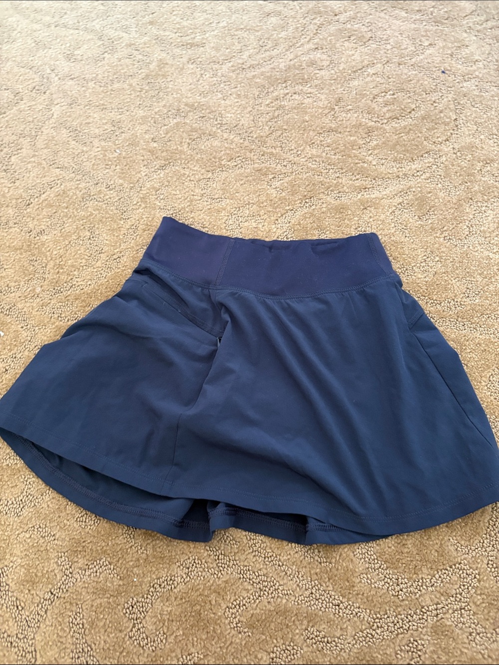 Athletic Navy Skort with Wide Waistband